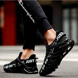 Black Womens Walking Running Shoes Athletic Blade Non Slip Tennis Fashion …